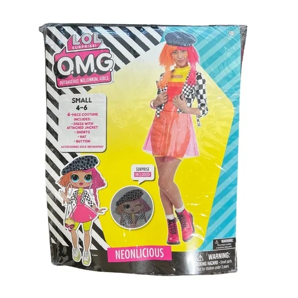NEONLICIOUS Child Girls Halloween Costume Dress Up L.O.L Surprise O.M.G. Party - Picture 2 of 7